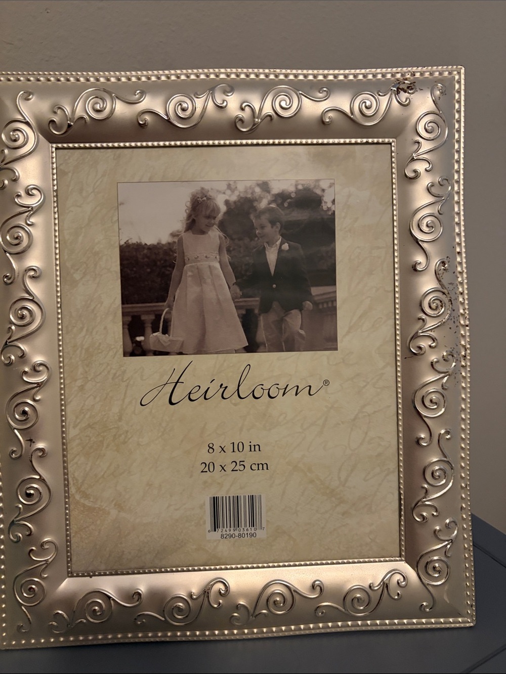 Heirloom Ornate Scroll 8x10 Photo Frame - Silver